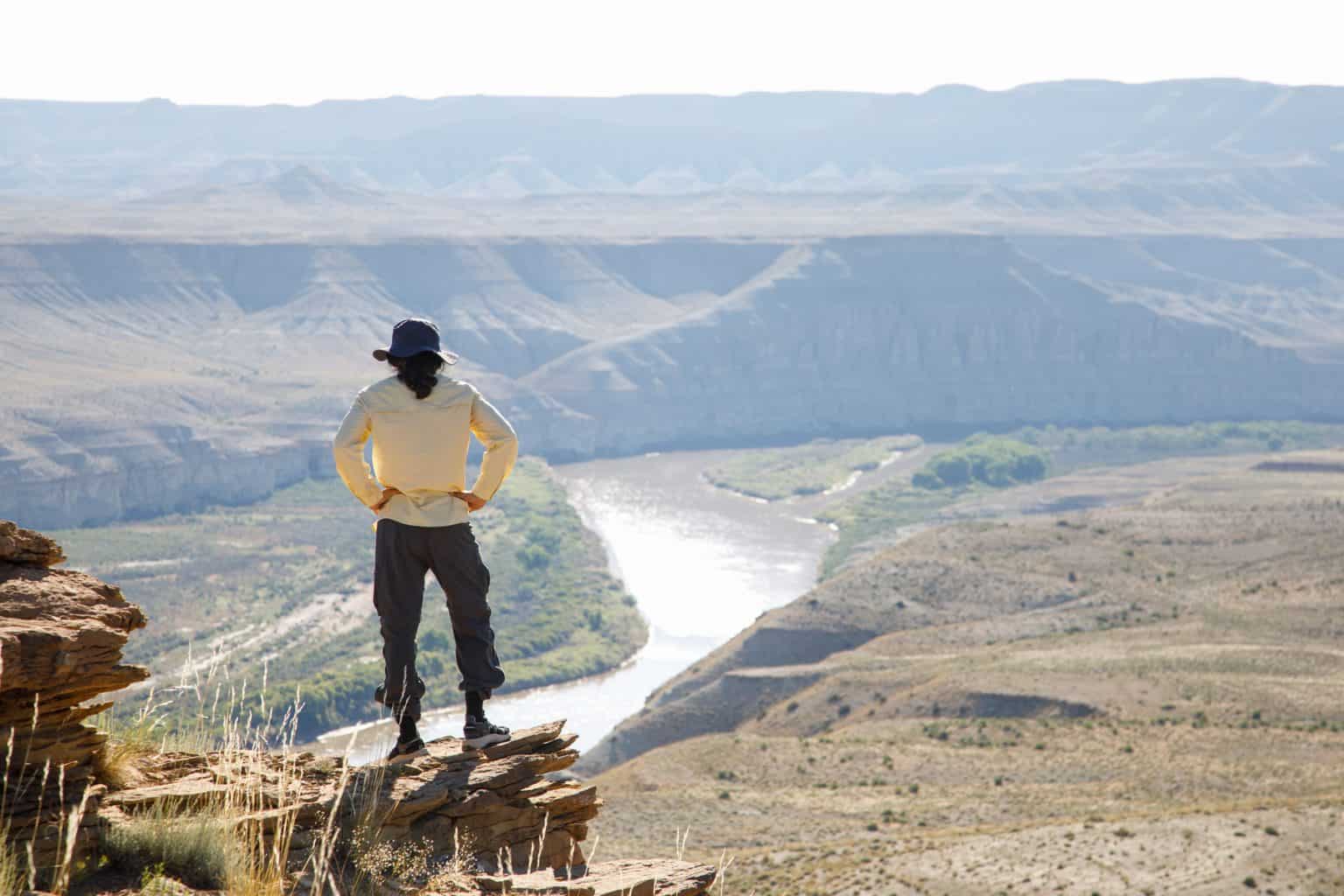 Overlooking a hike on an OARS Desolation Canyon trip