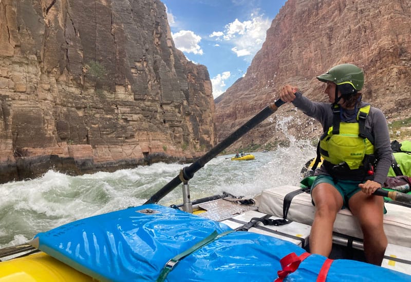 Running Lava Falls in Grand Canyon