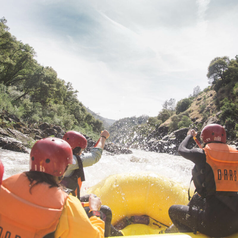 White water rafting at Yosemite National Park.