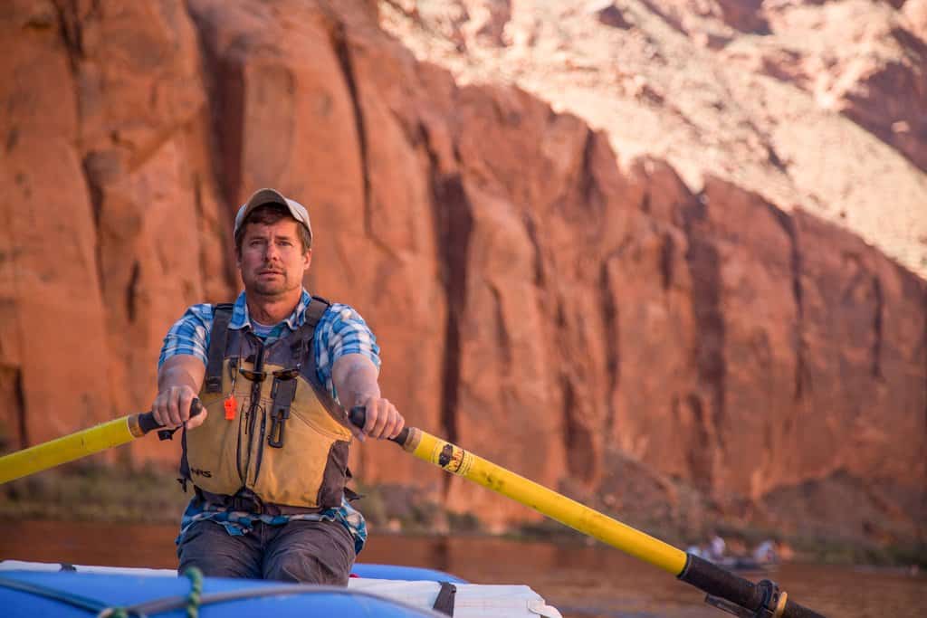 Kevin Fedarko in Glen Canyon, Colorado River