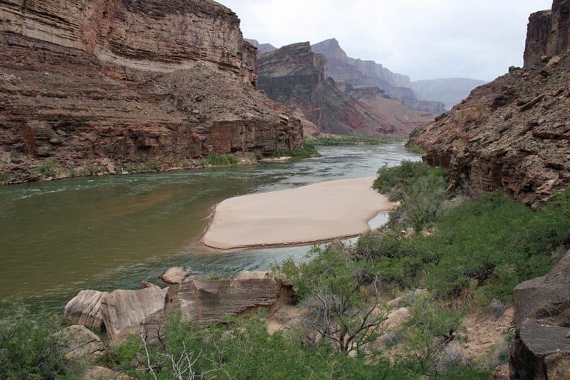 Sand bar in the Colorado River